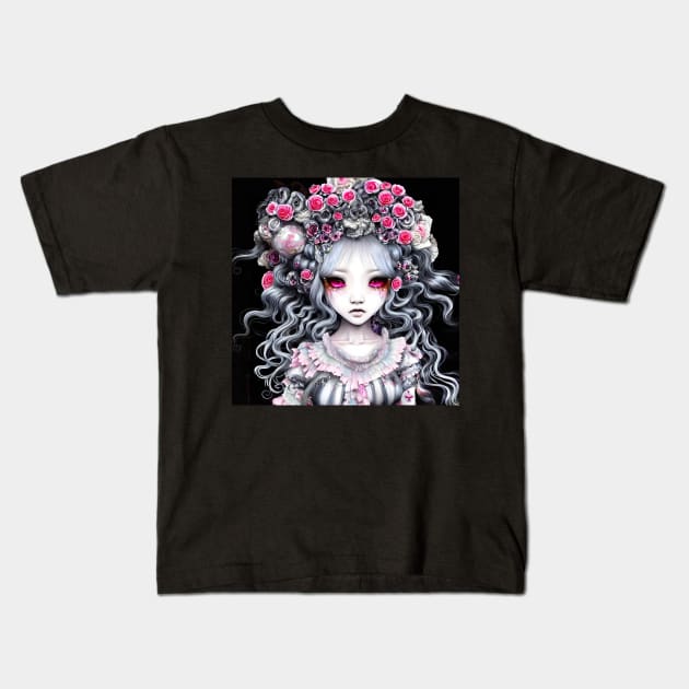 Cute Gothic Harajuku Style Girl Kids T-Shirt by DaniGirls